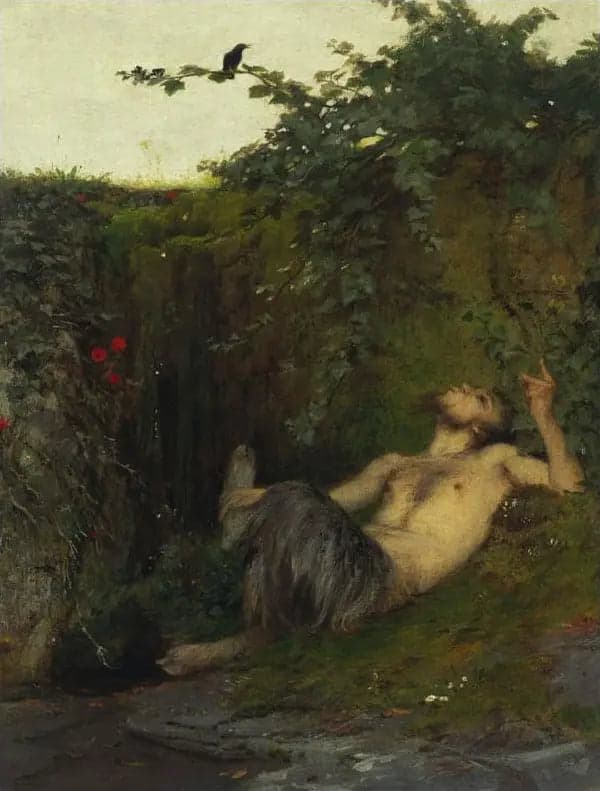 Faune et le merle