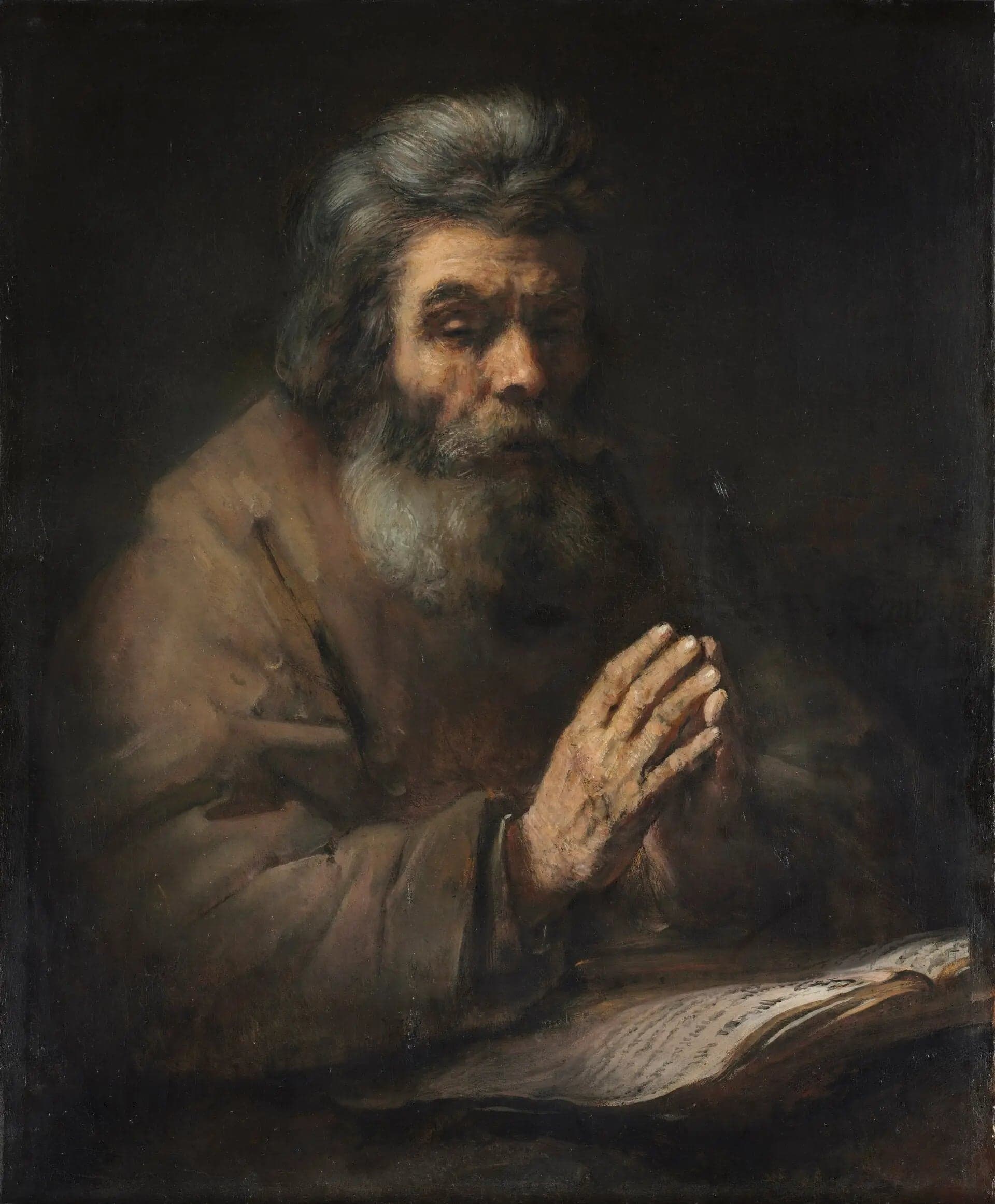 An Elderly Man in Prayer
