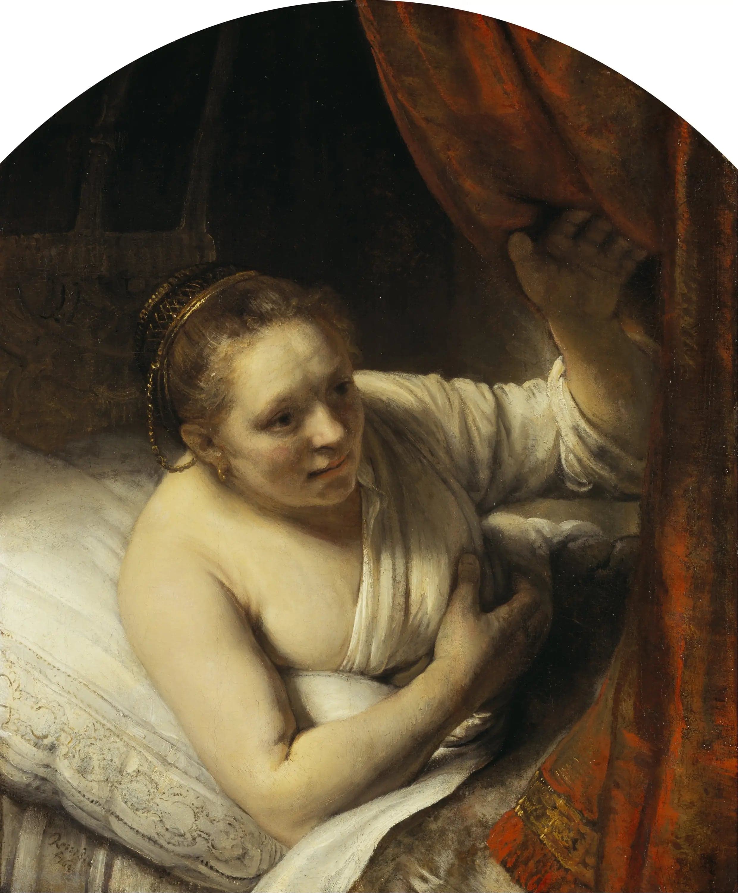 Young Woman in Bed