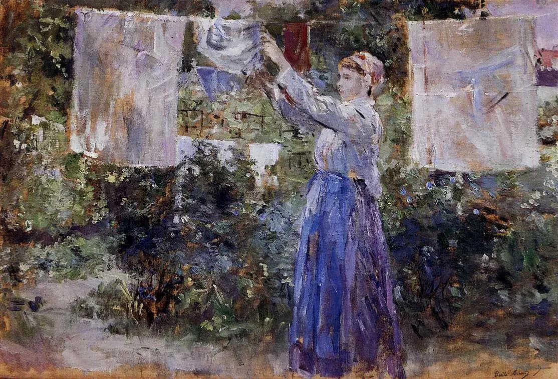 Peasant Hanging Laundry
