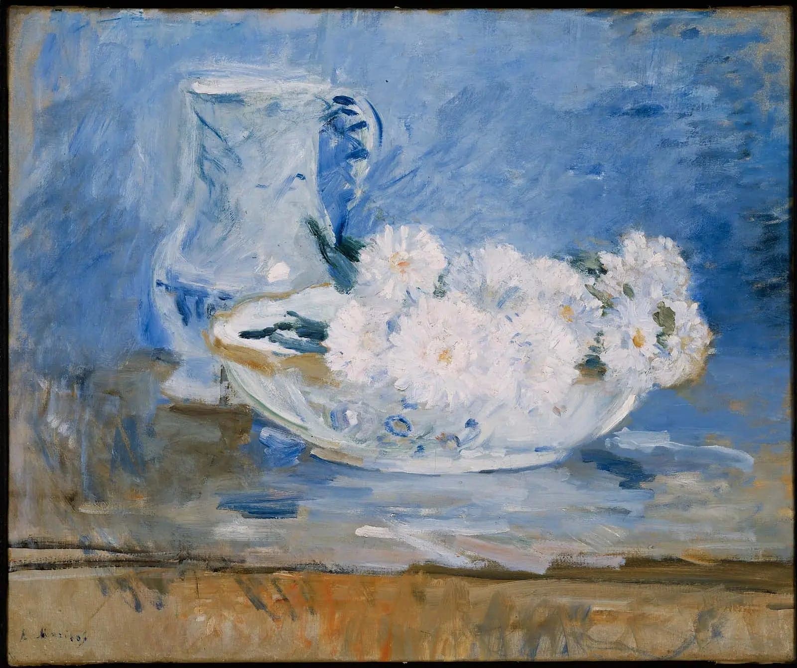 White Flowers in a Bowl