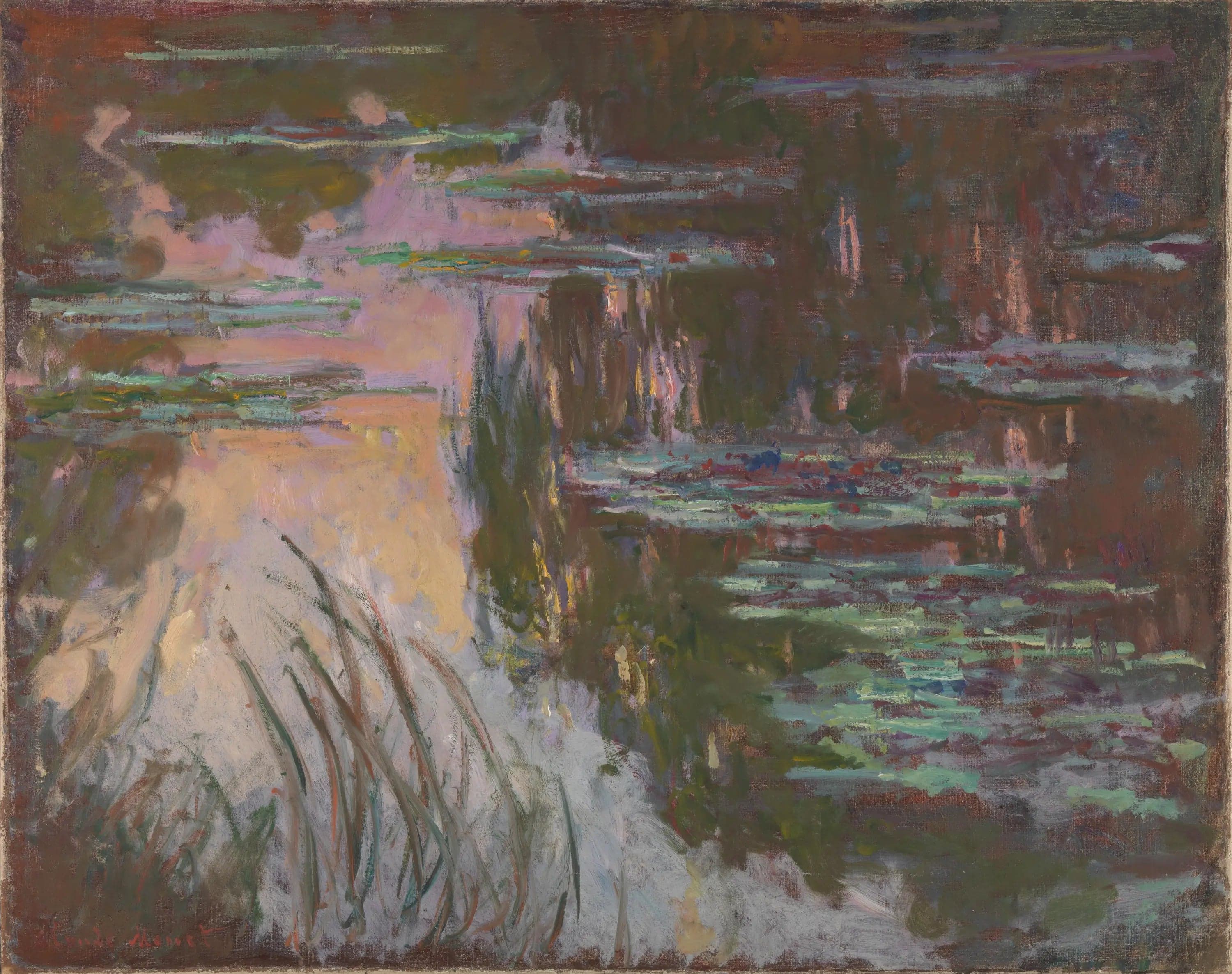 Water Lilies, Sunset