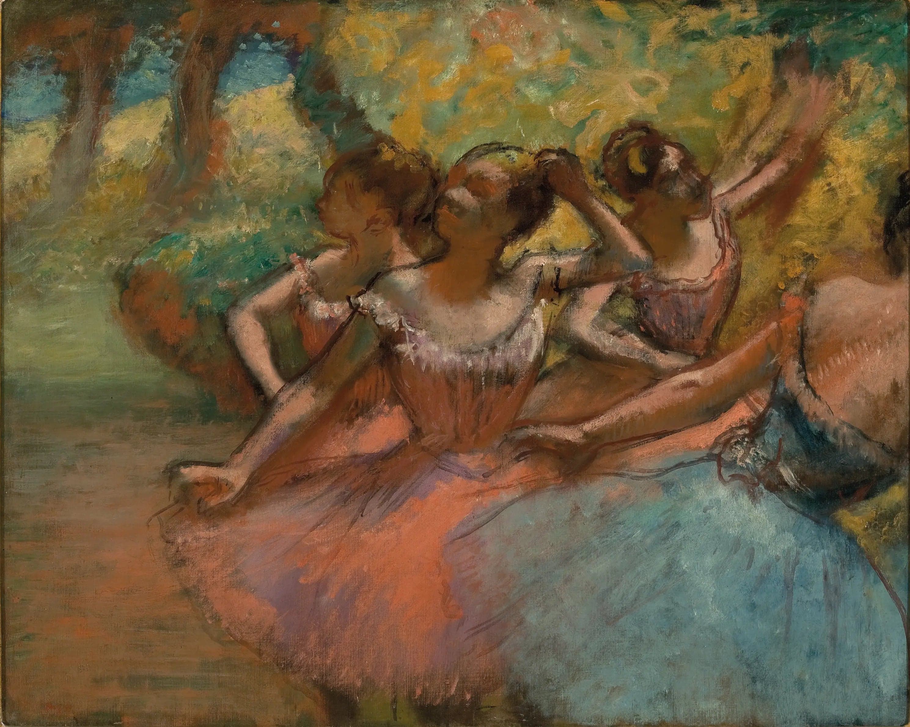 Four Ballerinas on Stage