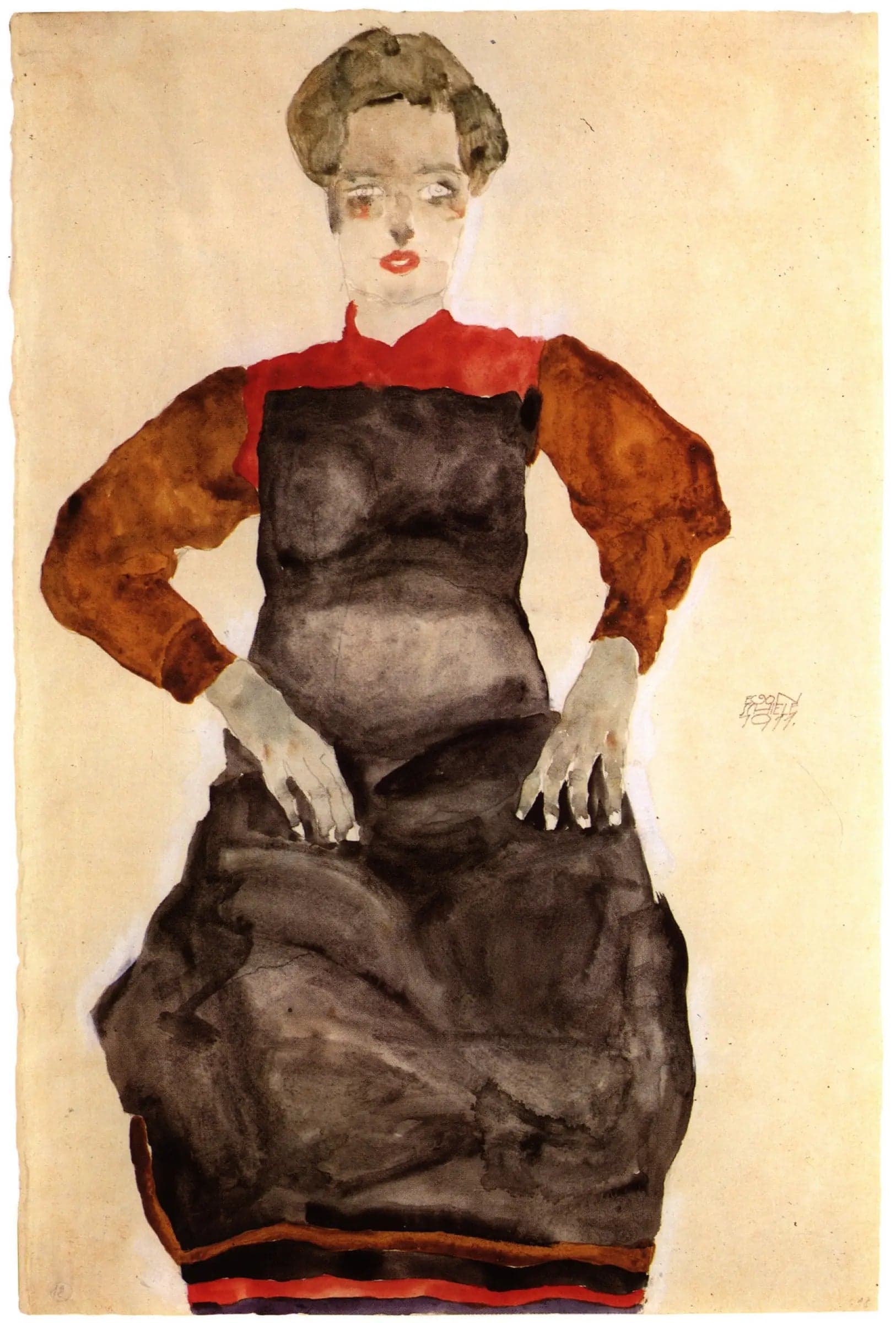 Woman in a Black Apron