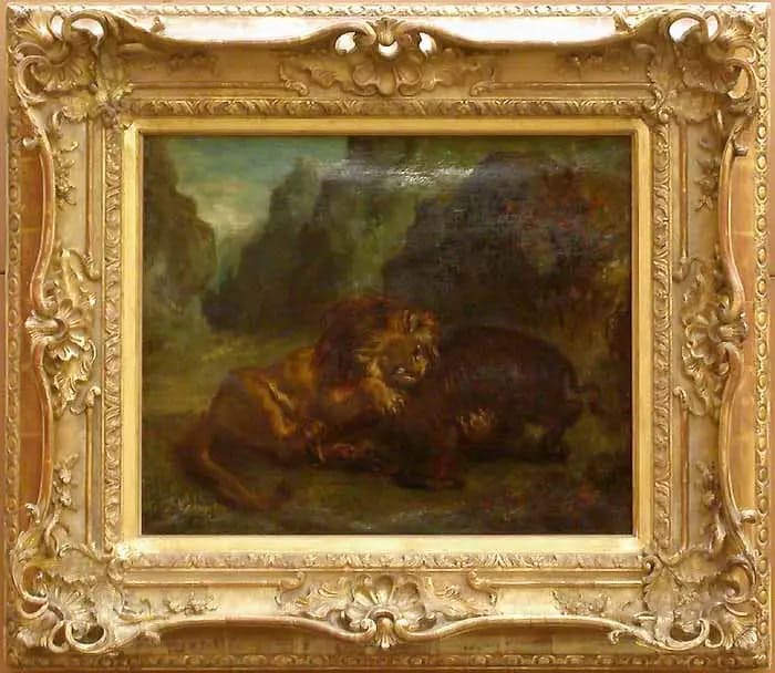 Lion and Boar