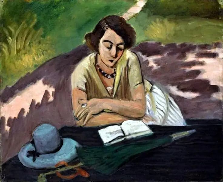 Reading Woman with Parasol