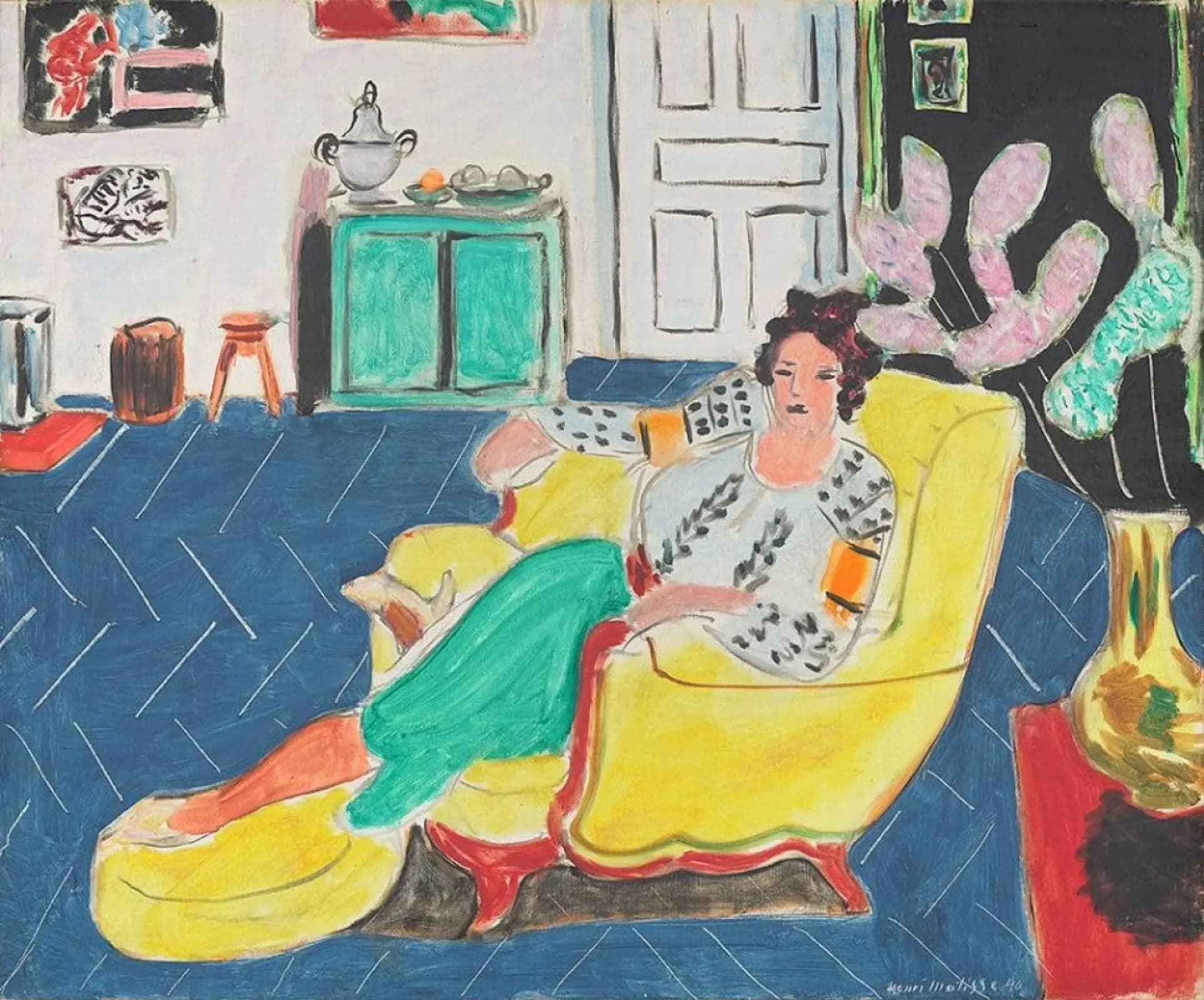 Woman Sitting in an Armchair