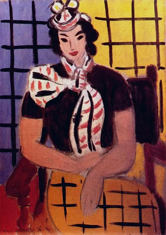 Woman with a Scottish Scarf