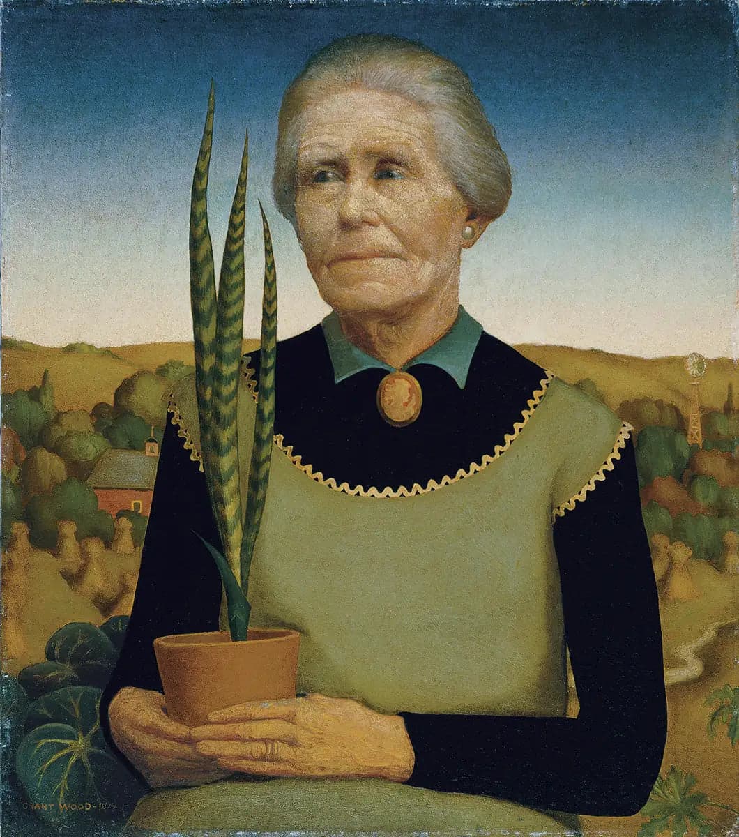 Woman with Plants