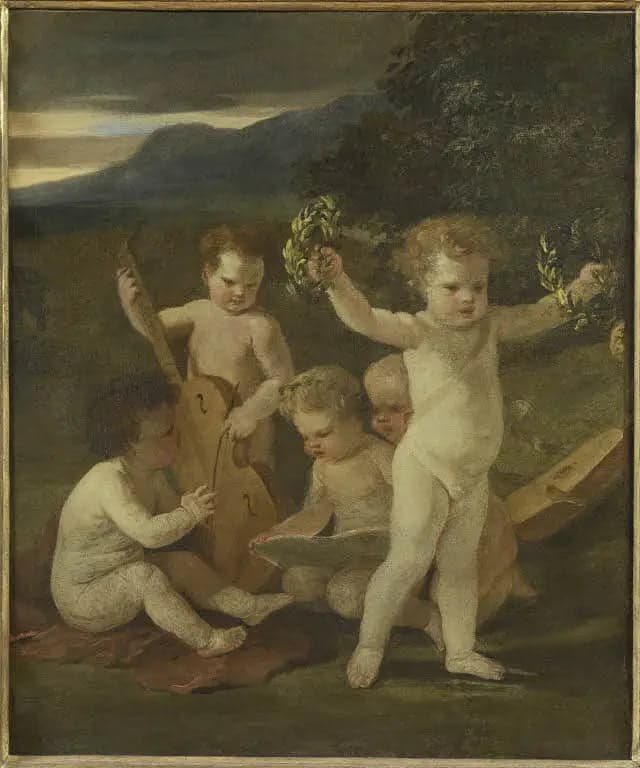 Five Musician Putti