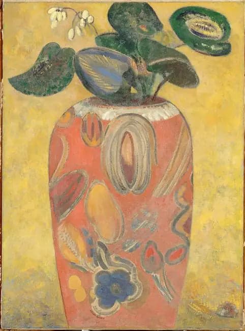 Green plant in an urn