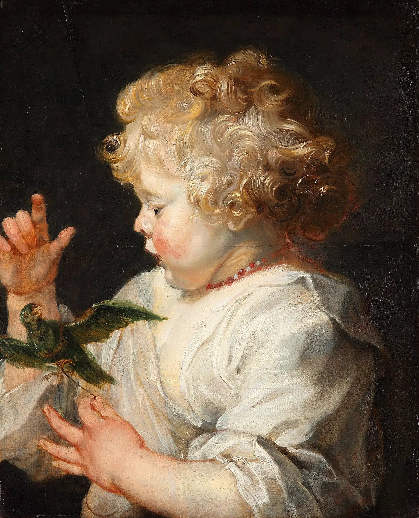 A Child with a Bird
