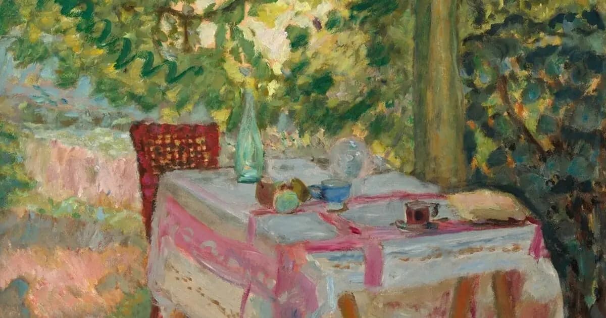 Table Set in a Garden