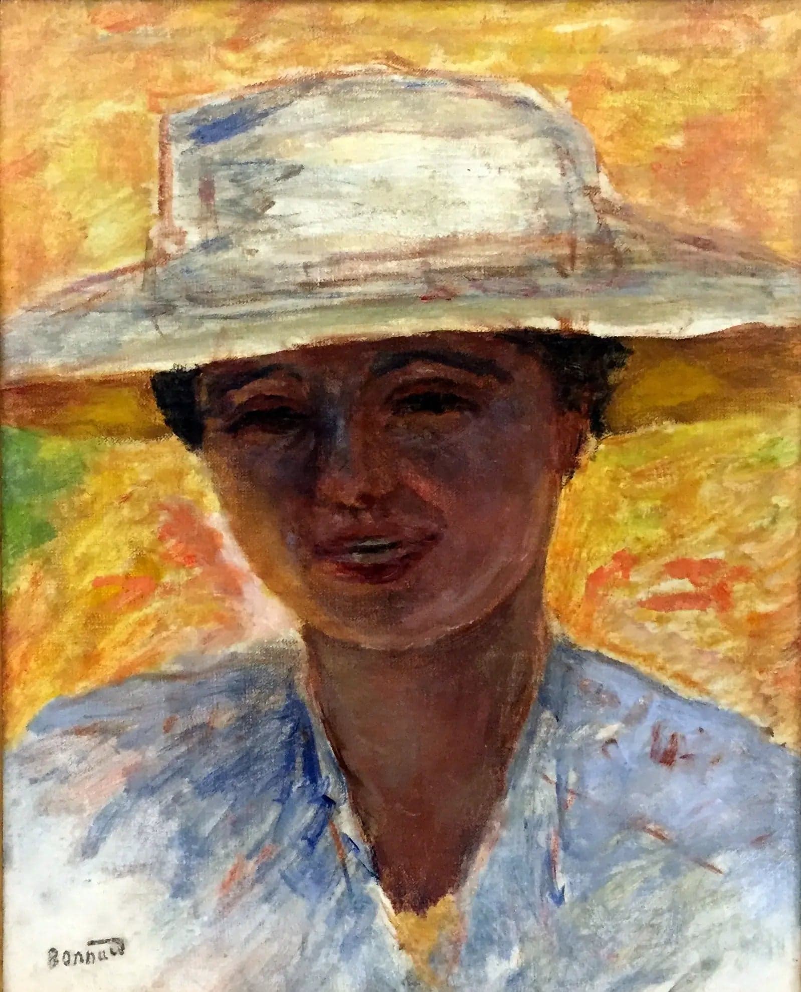 Woman with a Large Hat
