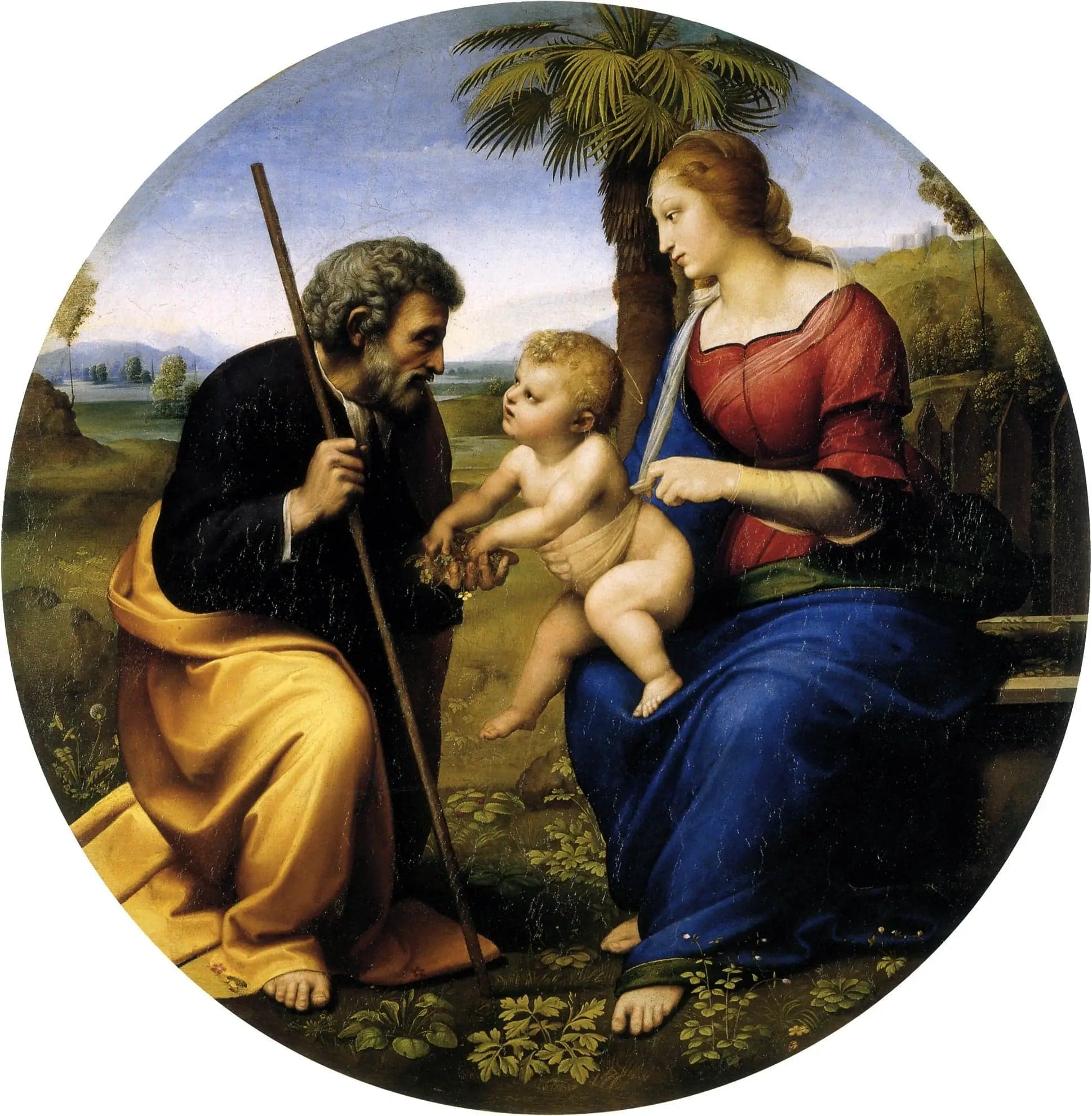 The Holy Family with Palm Tree