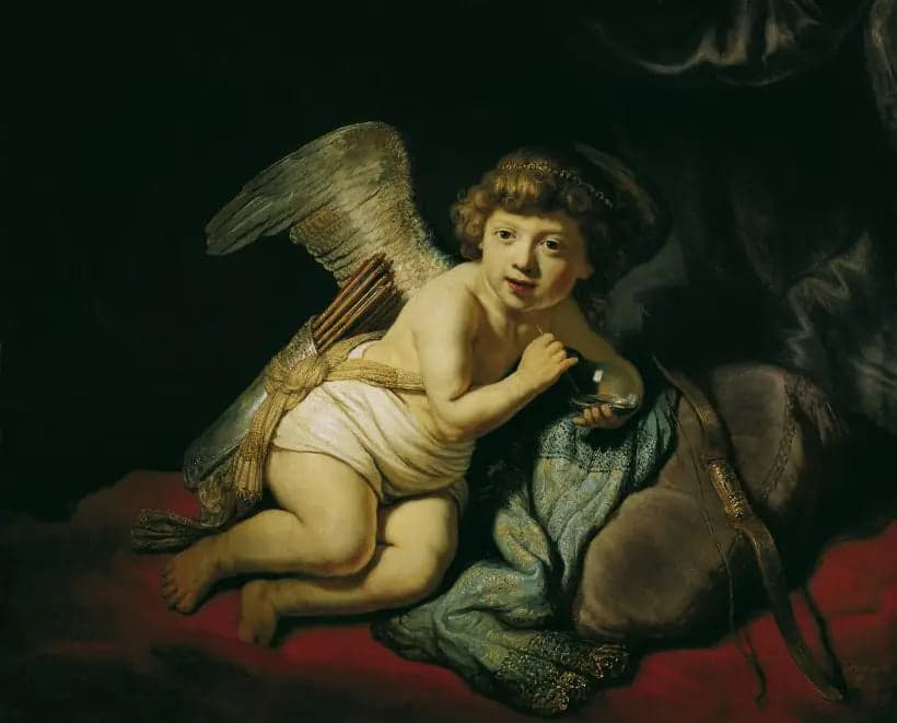 Cupid with the Soap Bubble