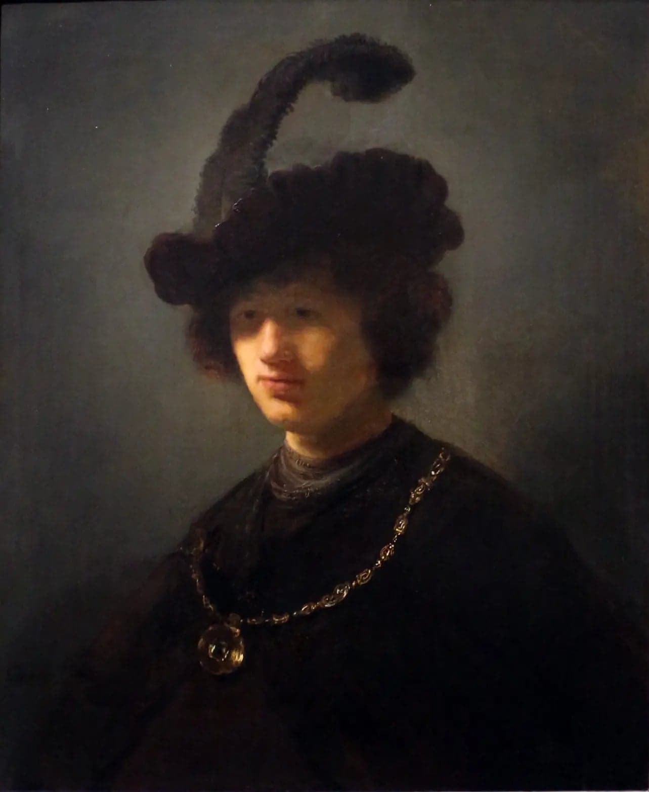 Young Man with Feathered Hat