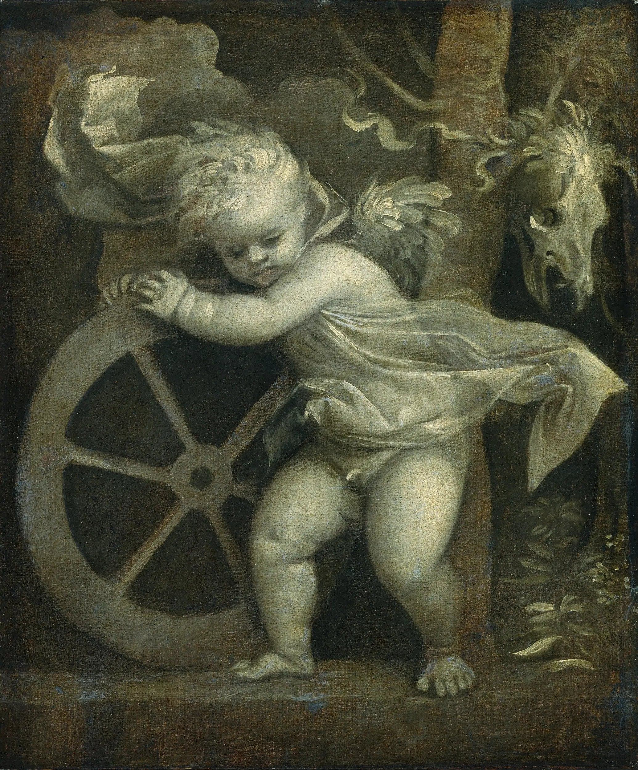 Cupid with the Wheel of Time