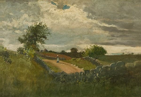 Femme conduisant des oies