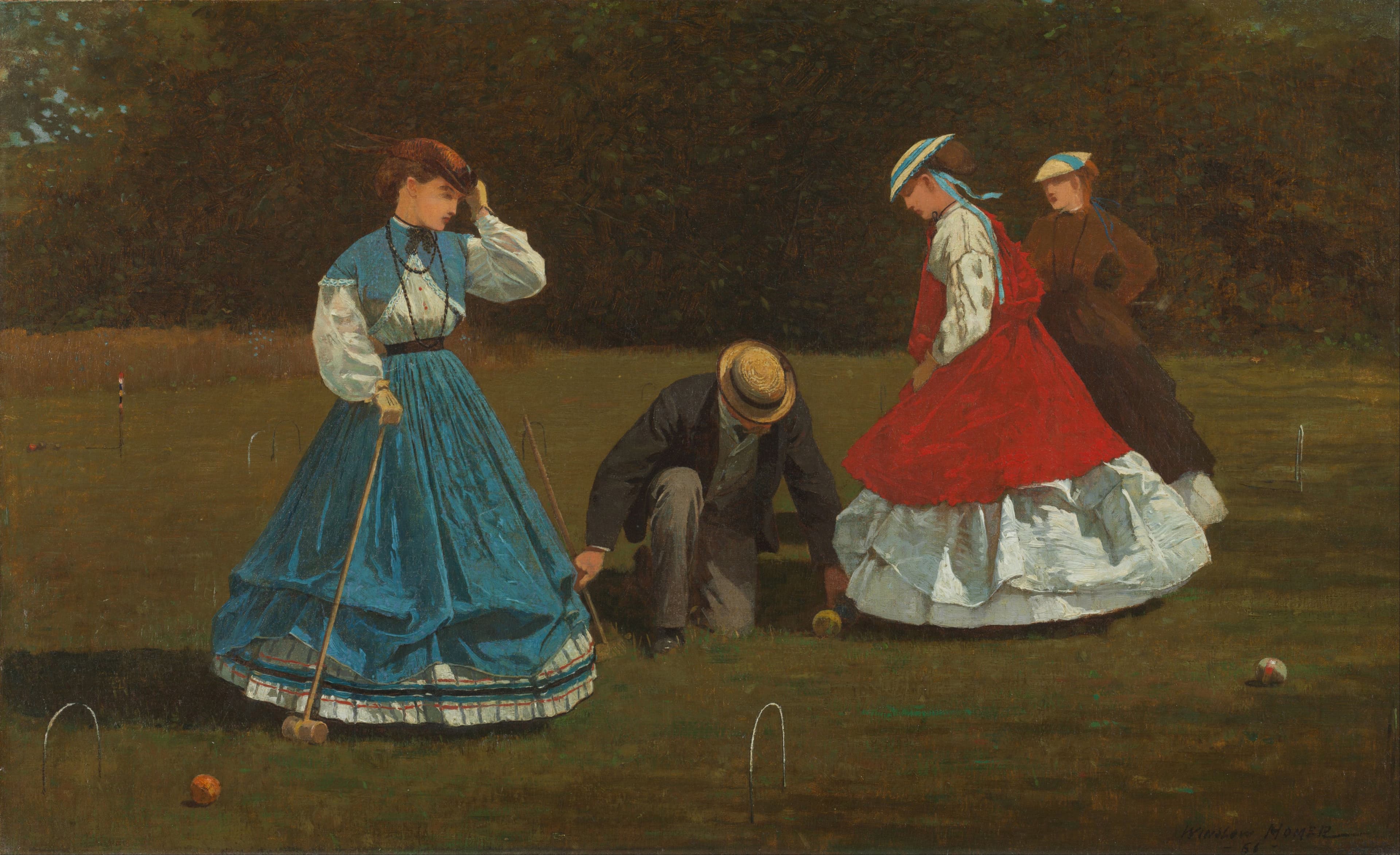 Scène de croquet