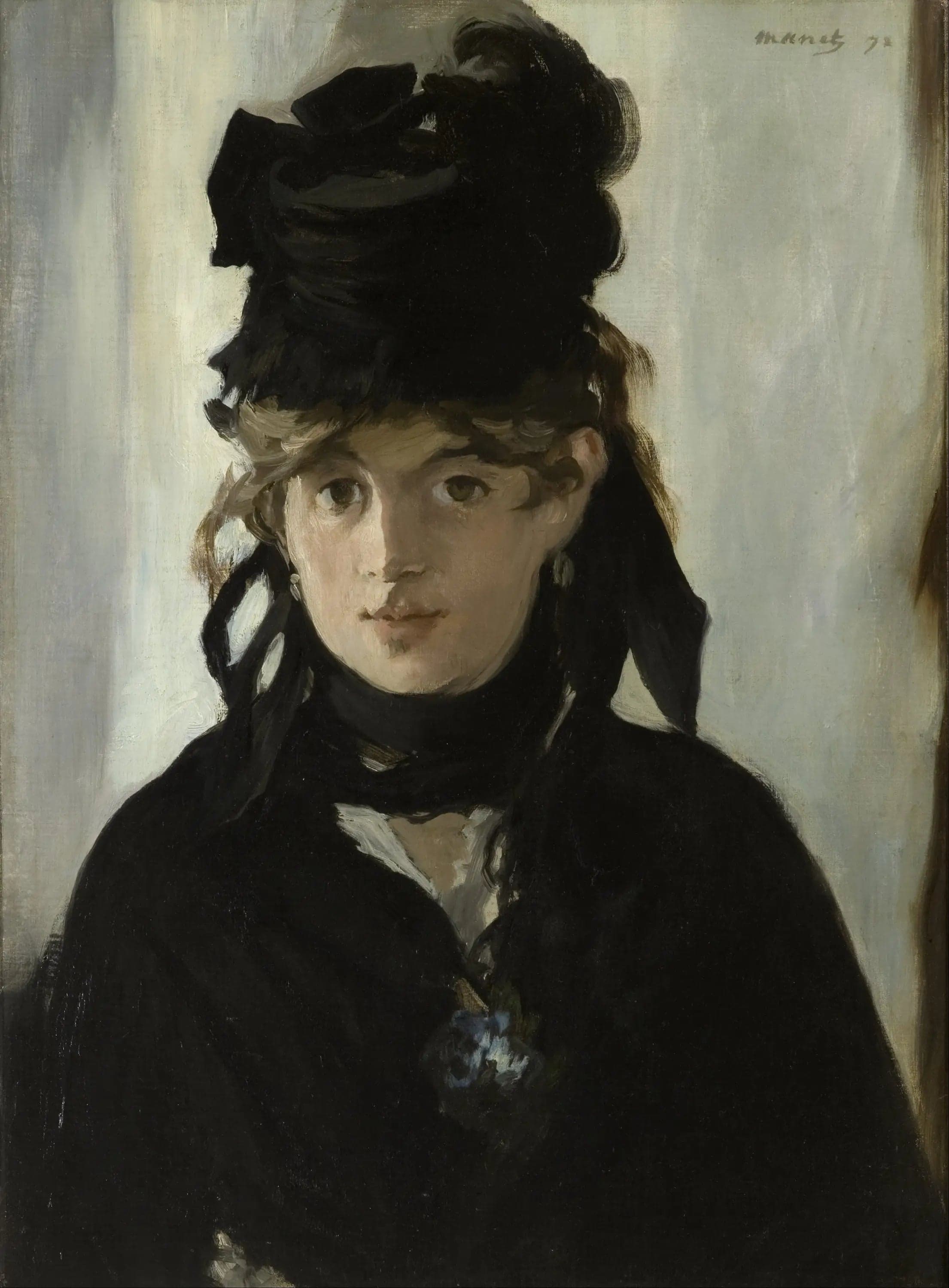 Berthe Morisot with a bouquet of violets