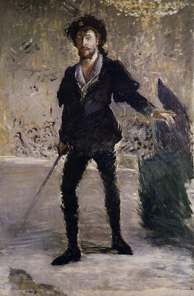 Full-length portrait of Faure as Hamlet
