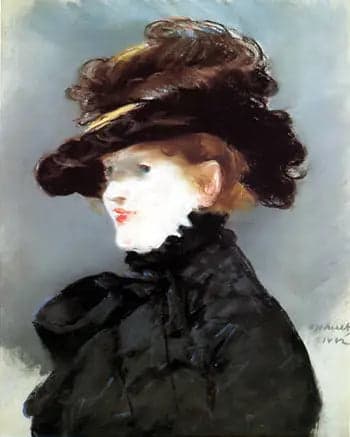 Méry Laurent in a Black Hat