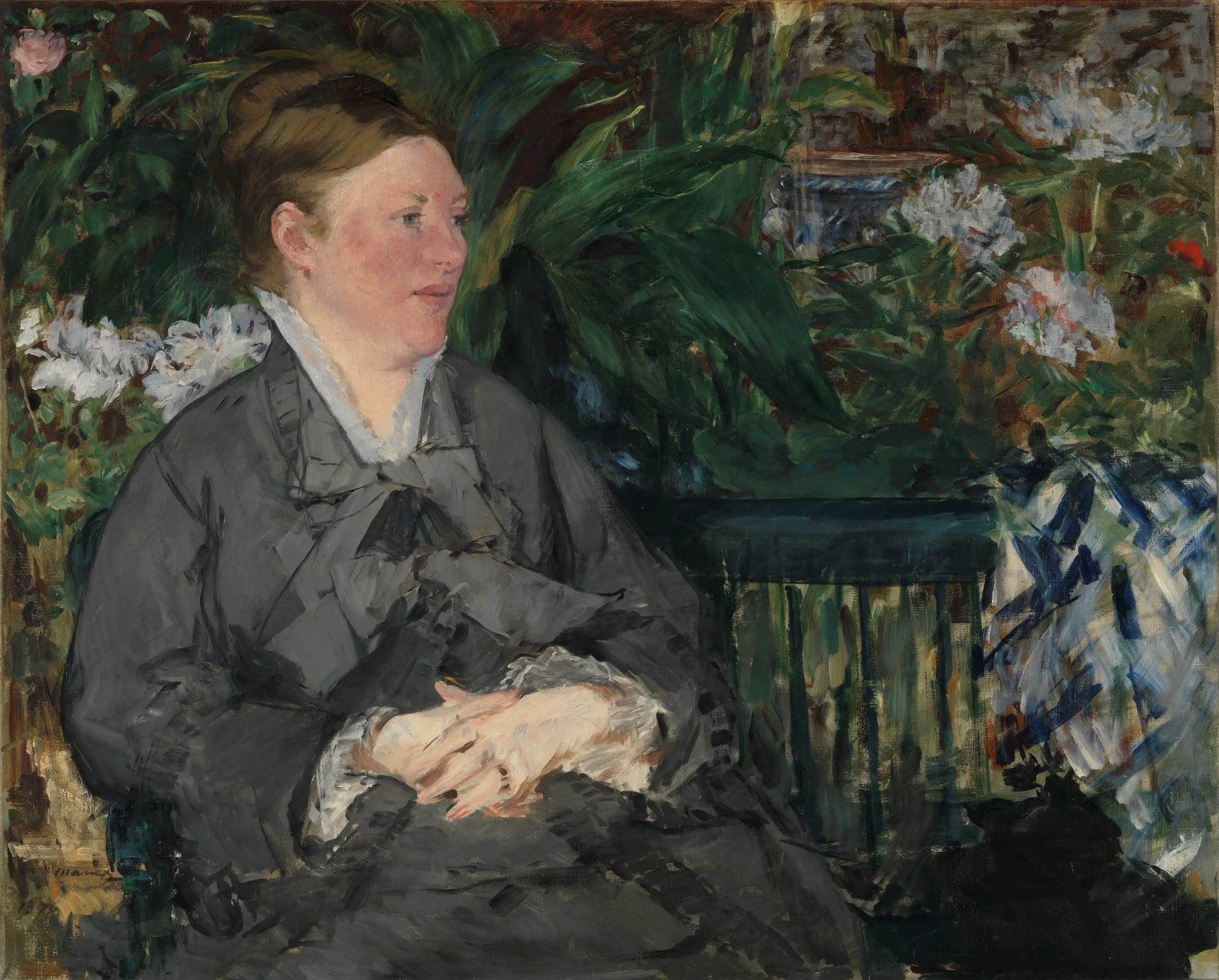Madame Édouard Manet dans la serre