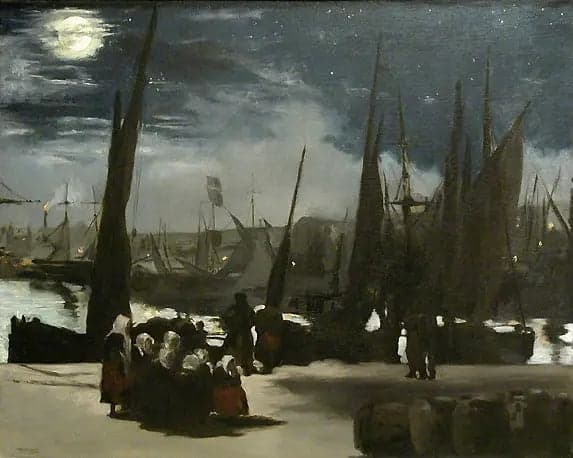 Moonlight on the Port of Boulogne