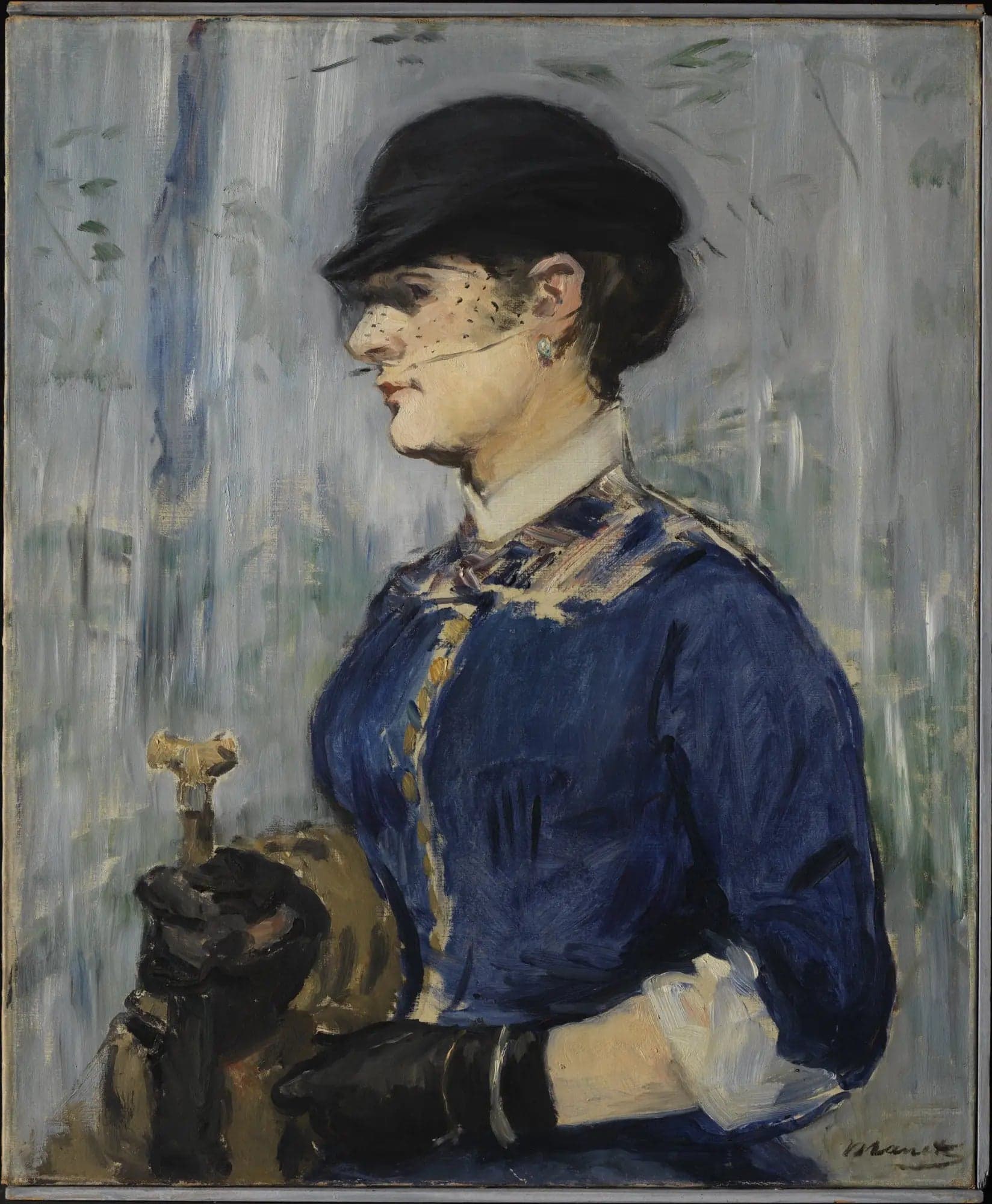 Young Woman with a Round Hat