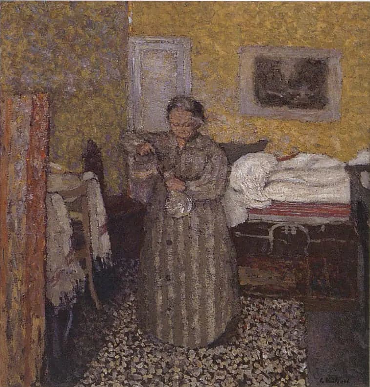 Madame Vuillard fills a carafe