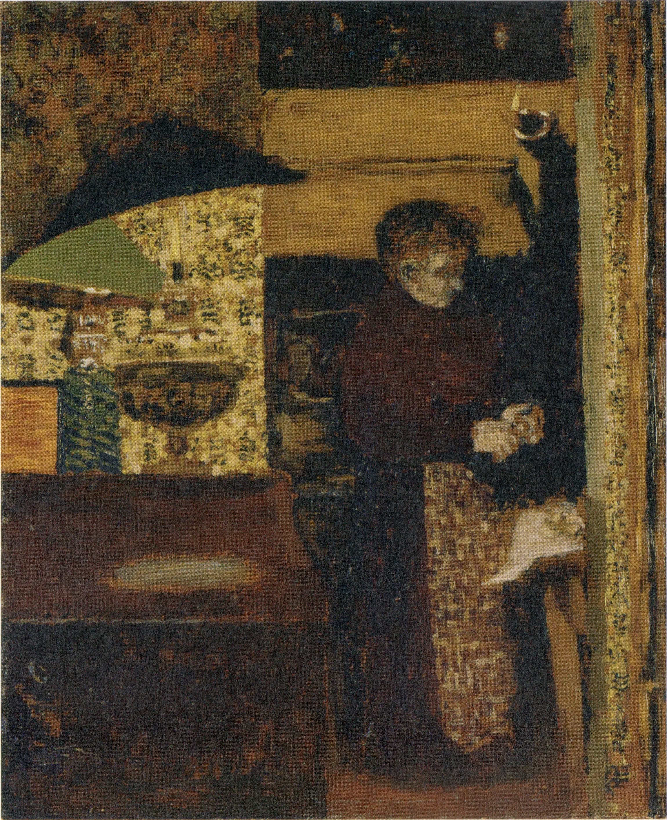 The cook, Madame Vuillard peeling potatoes