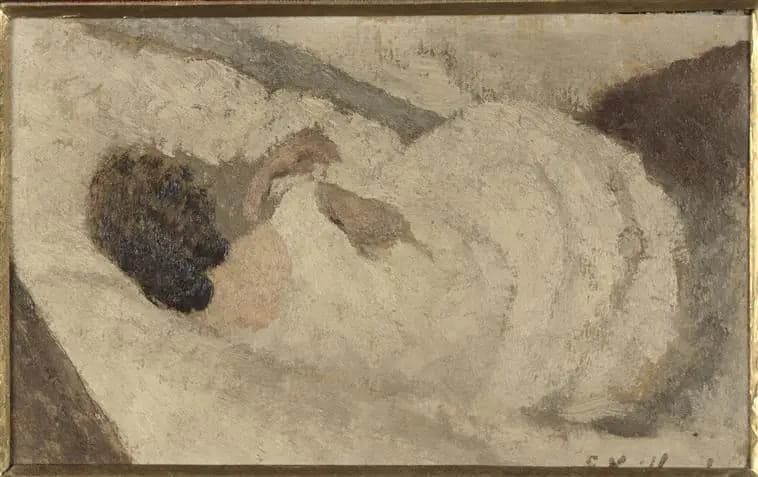 Woman lying on her back