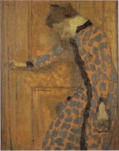 Young girl, hand on the door handle
