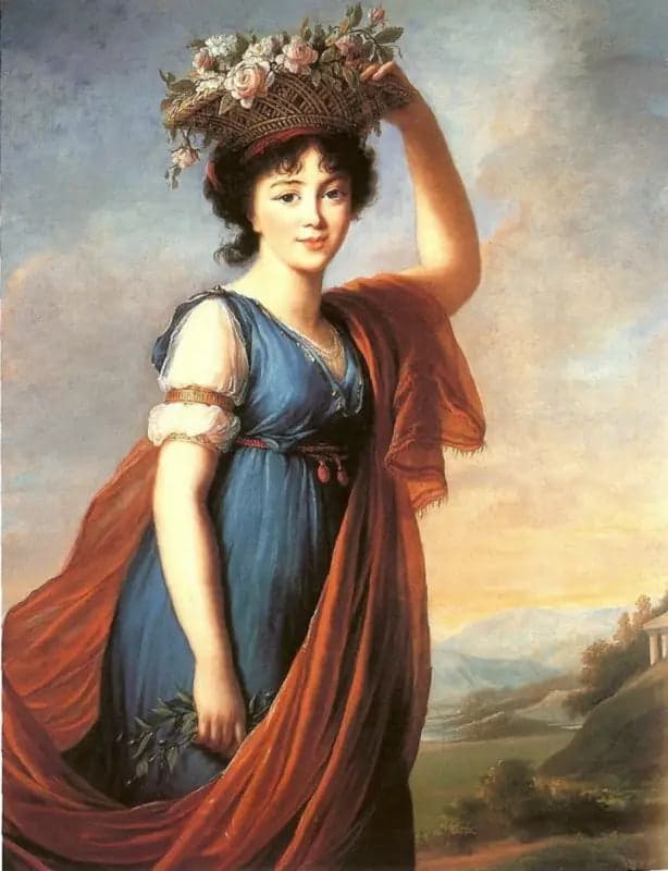 Portrait of Princess Eudocia Ivanovna Galitzine, née Izmailov, en Flore