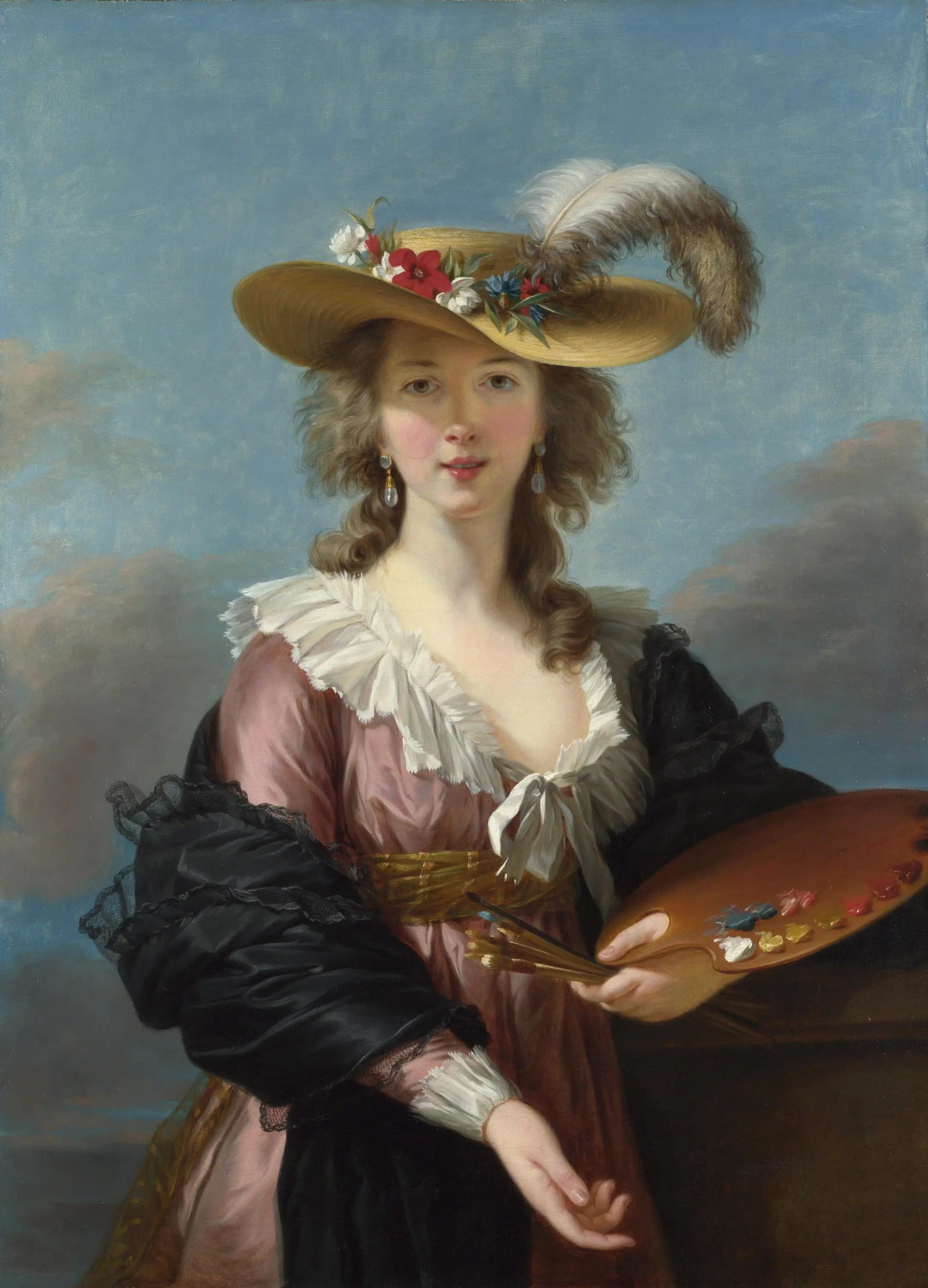 Self-Portrait with Straw Hat