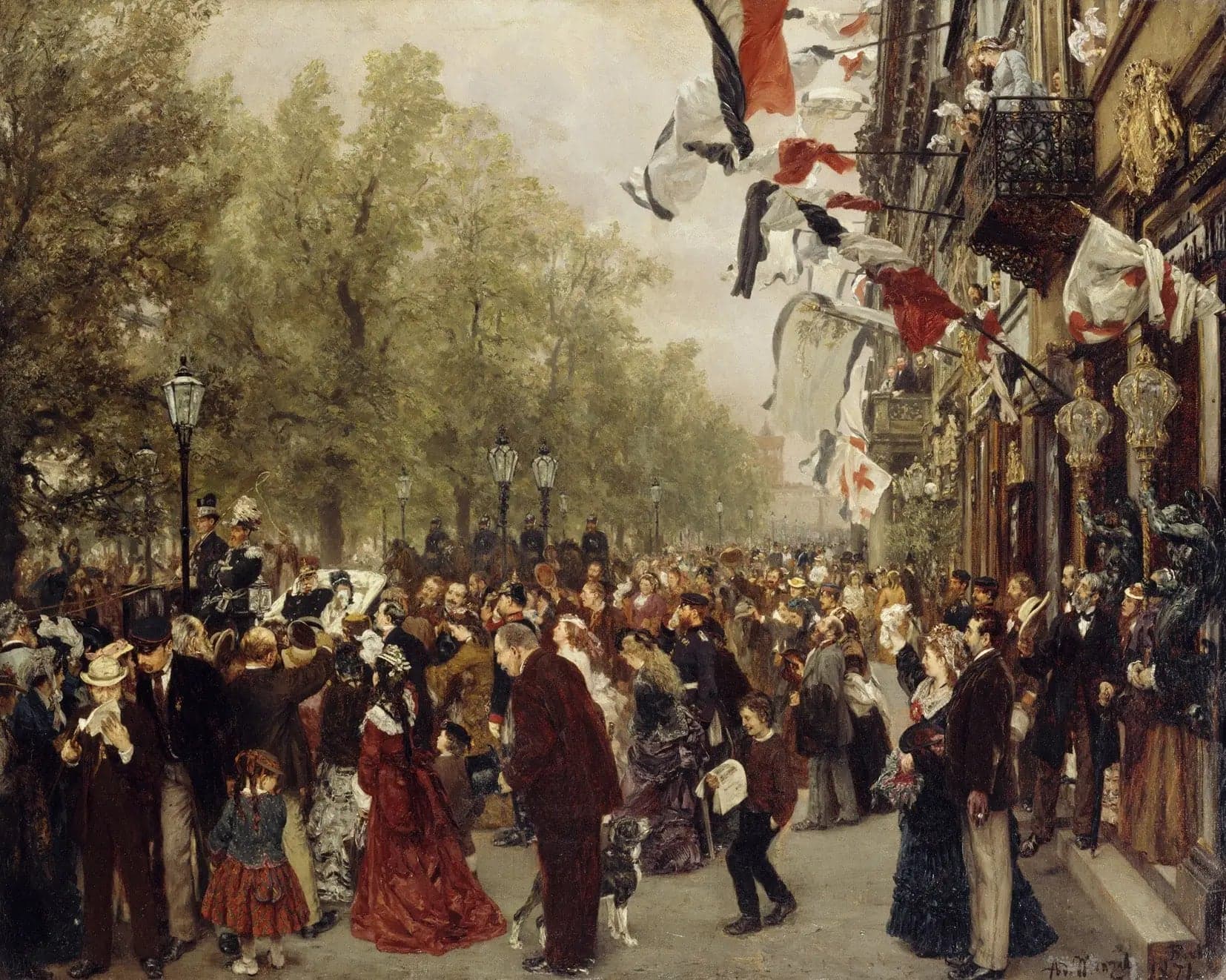 Departure of King William I for the army on July 31, 1870