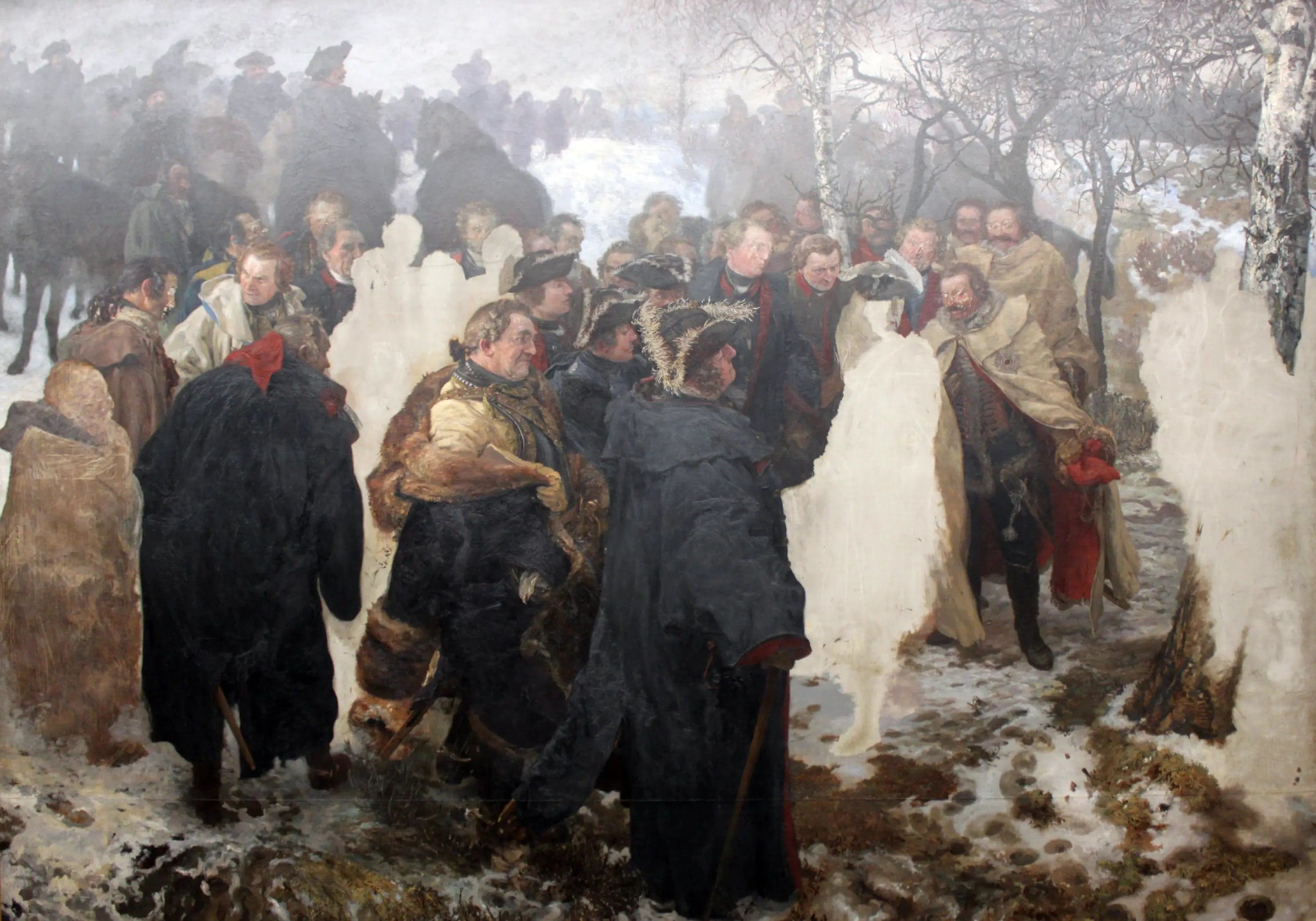 Frederick the Great addresses his generals before the Battle of Leuthen in 1757