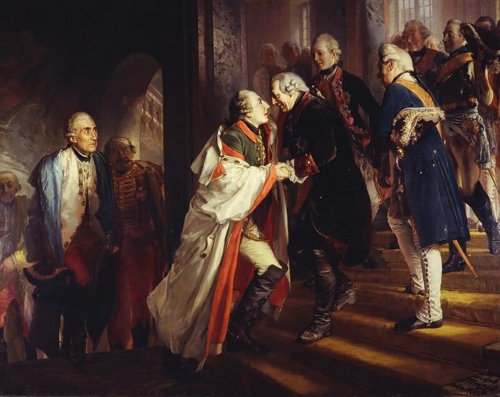Meeting of Frederick II with Emperor Joseph II at Neisse in 1769