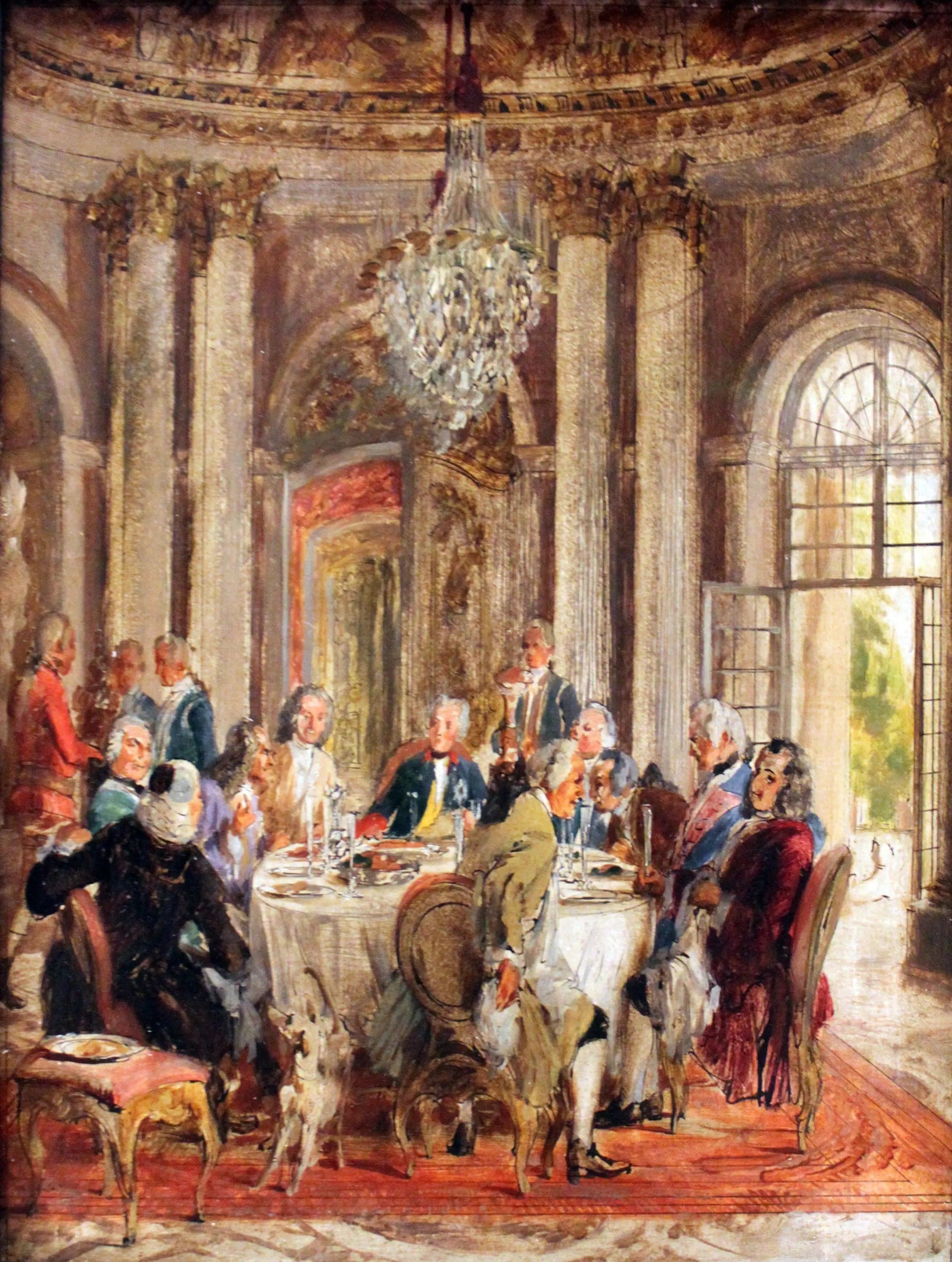 The Round Table of King Frederick II at Sanssouci