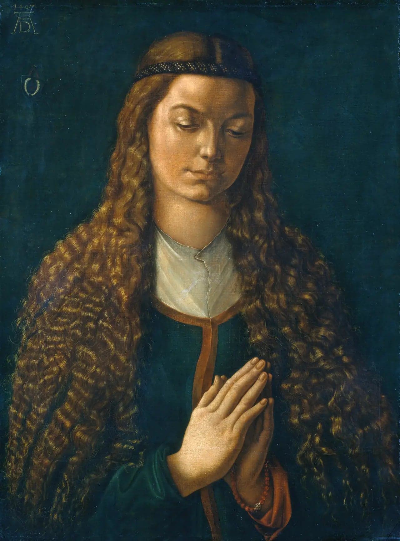 Young Woman with Flowing Hair