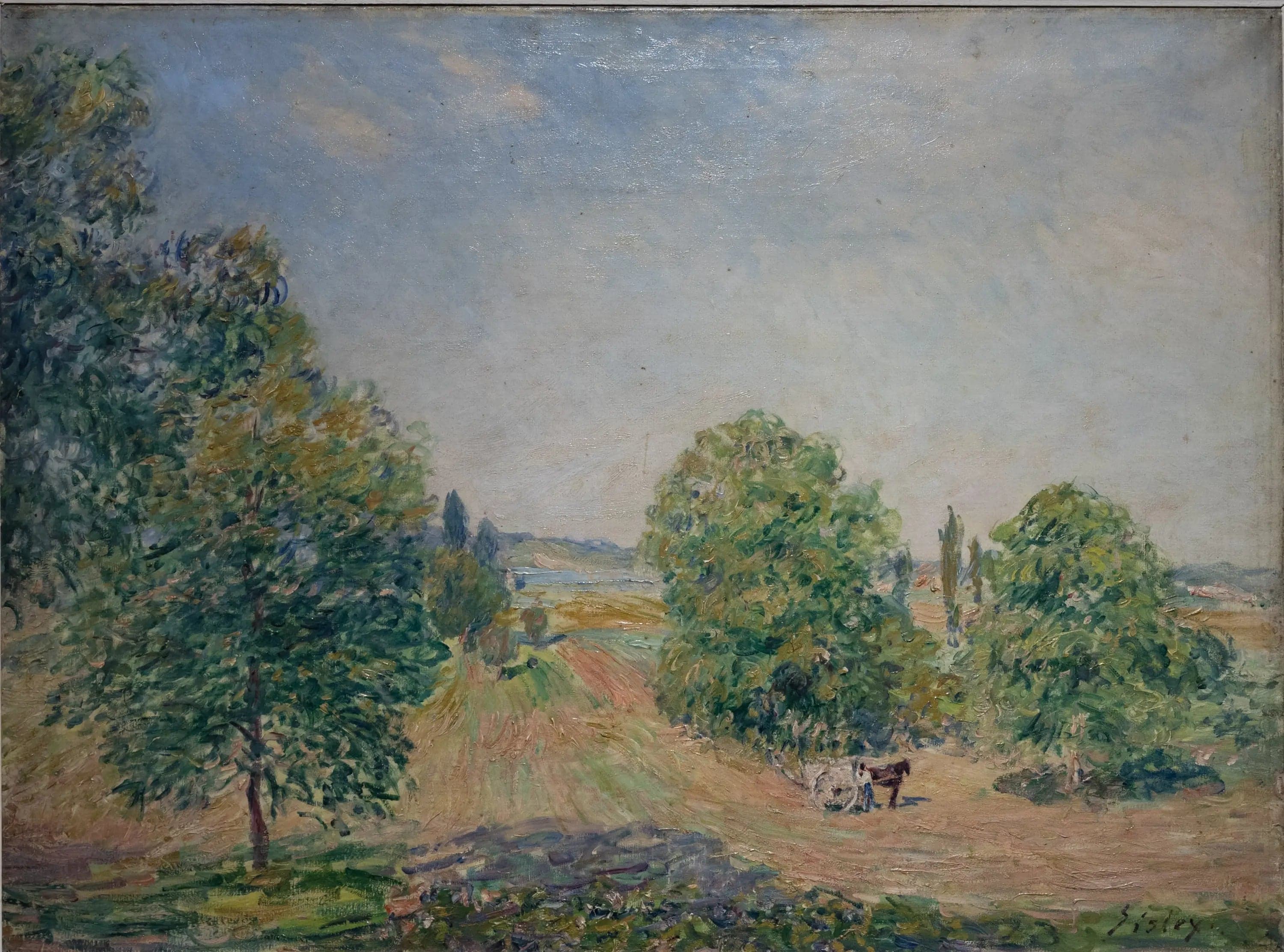 Landscape, fields, plain of Veneux-Nadon