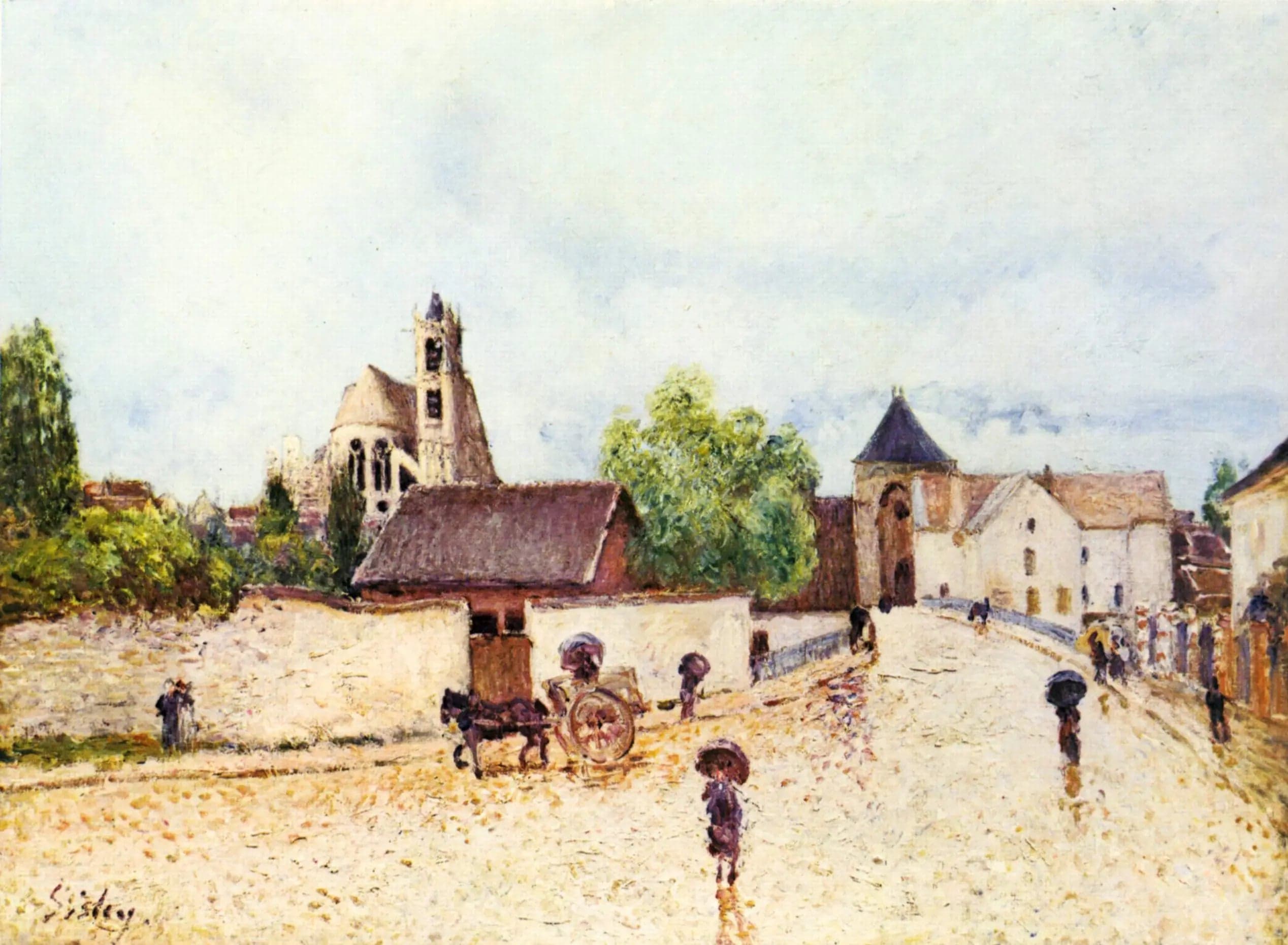 Moret-sur-Loing under the rain