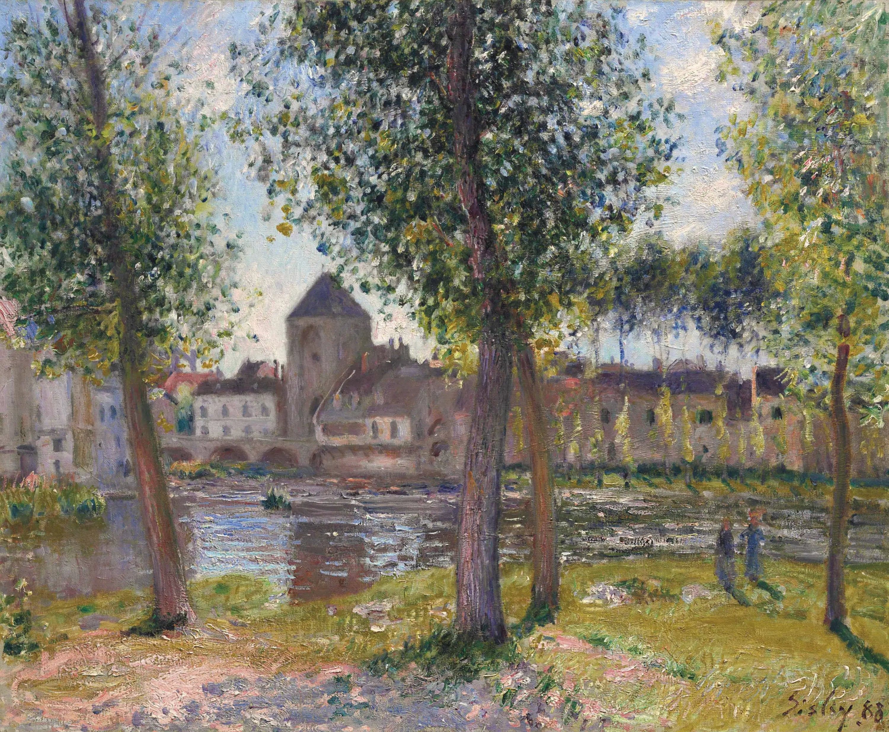 Poplars at Moret-sur-Loing, August Afternoon