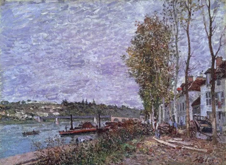 Saint-Mammès, gray weather