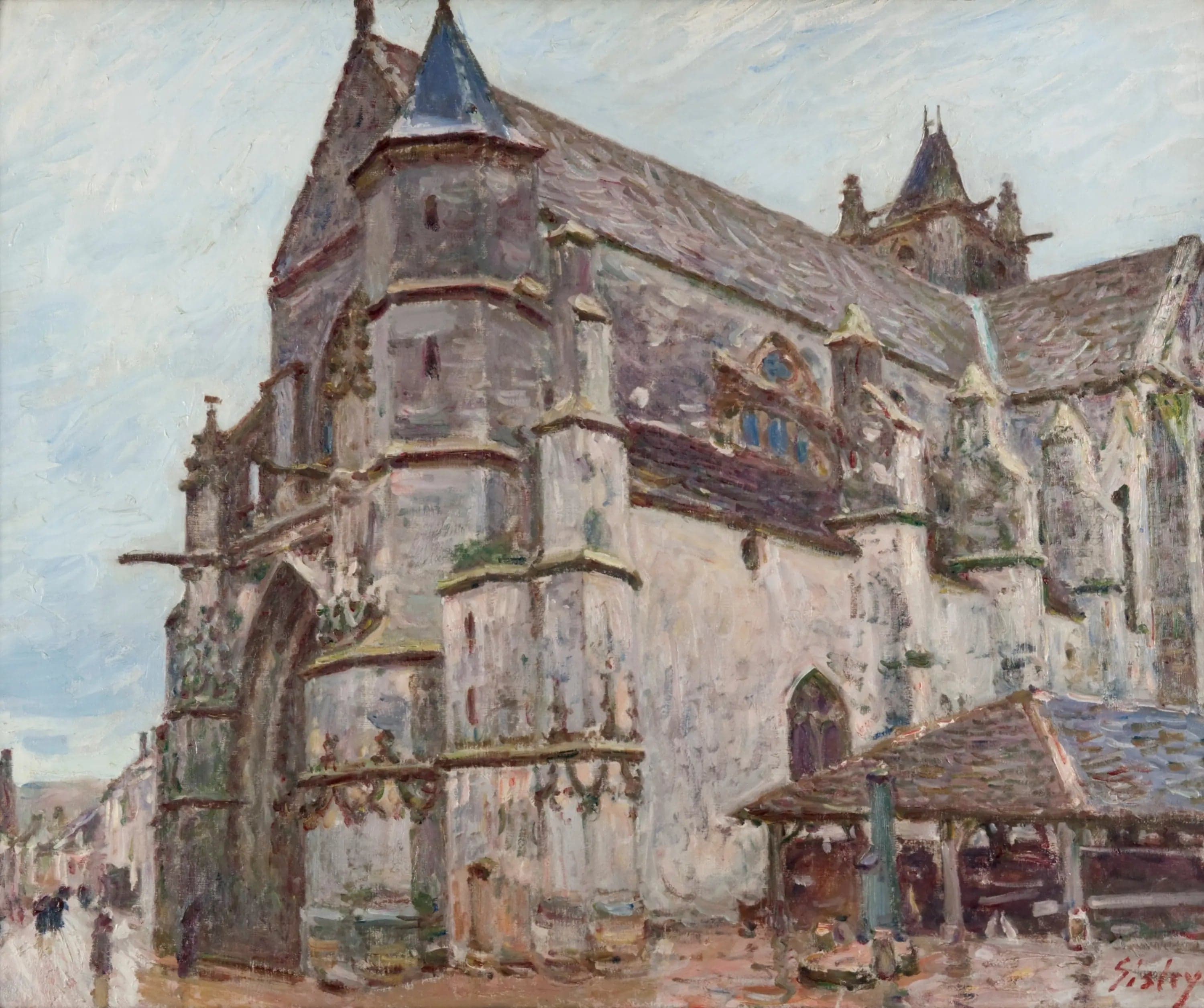 The Church of Moret, Rainy Weather, in the Morning