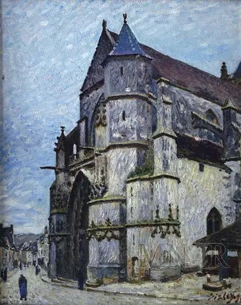 The Church of Moret, in Winter