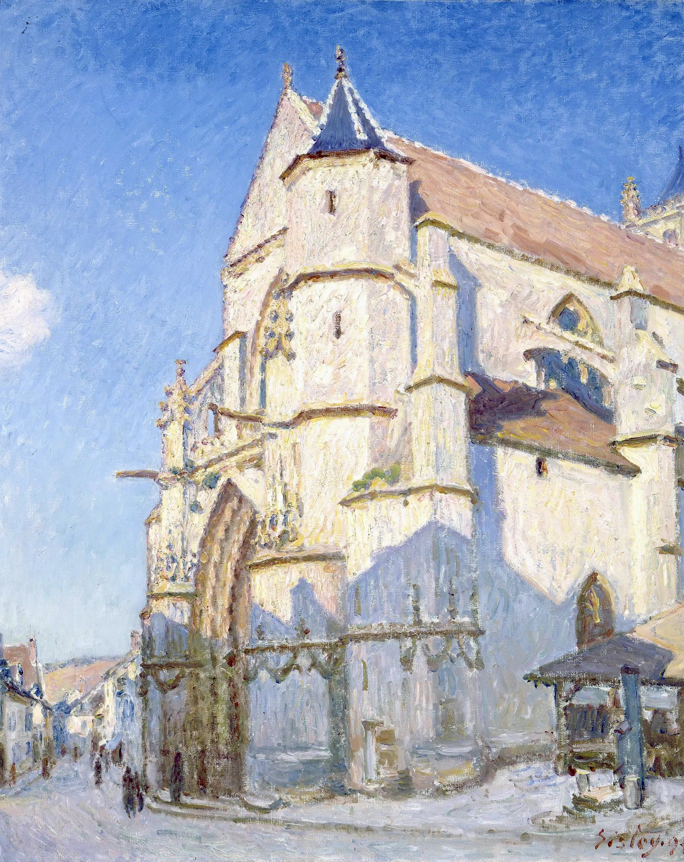 The Church of Moret, in the Evening