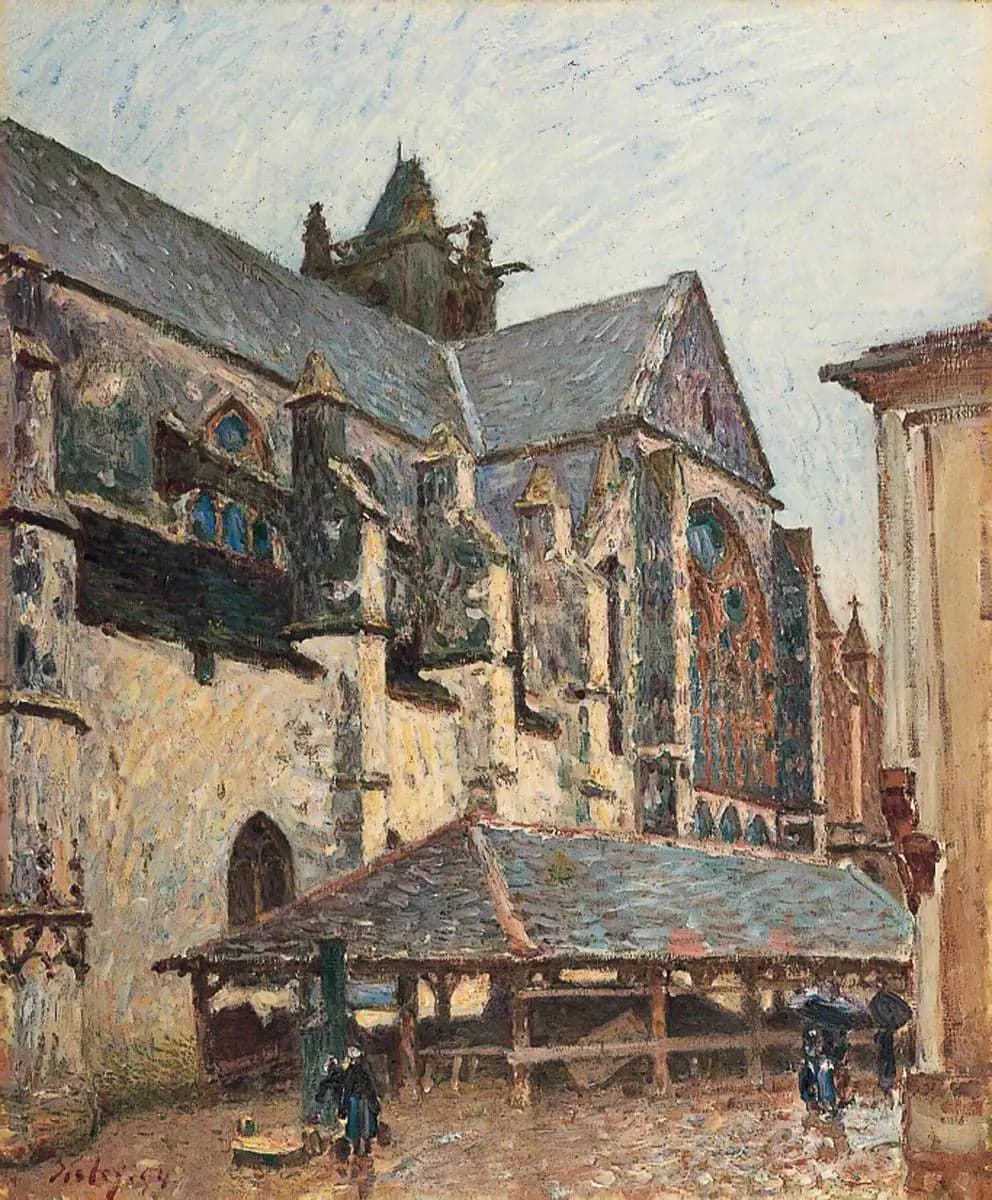 The Church of Moret in the Rain, Transept Side