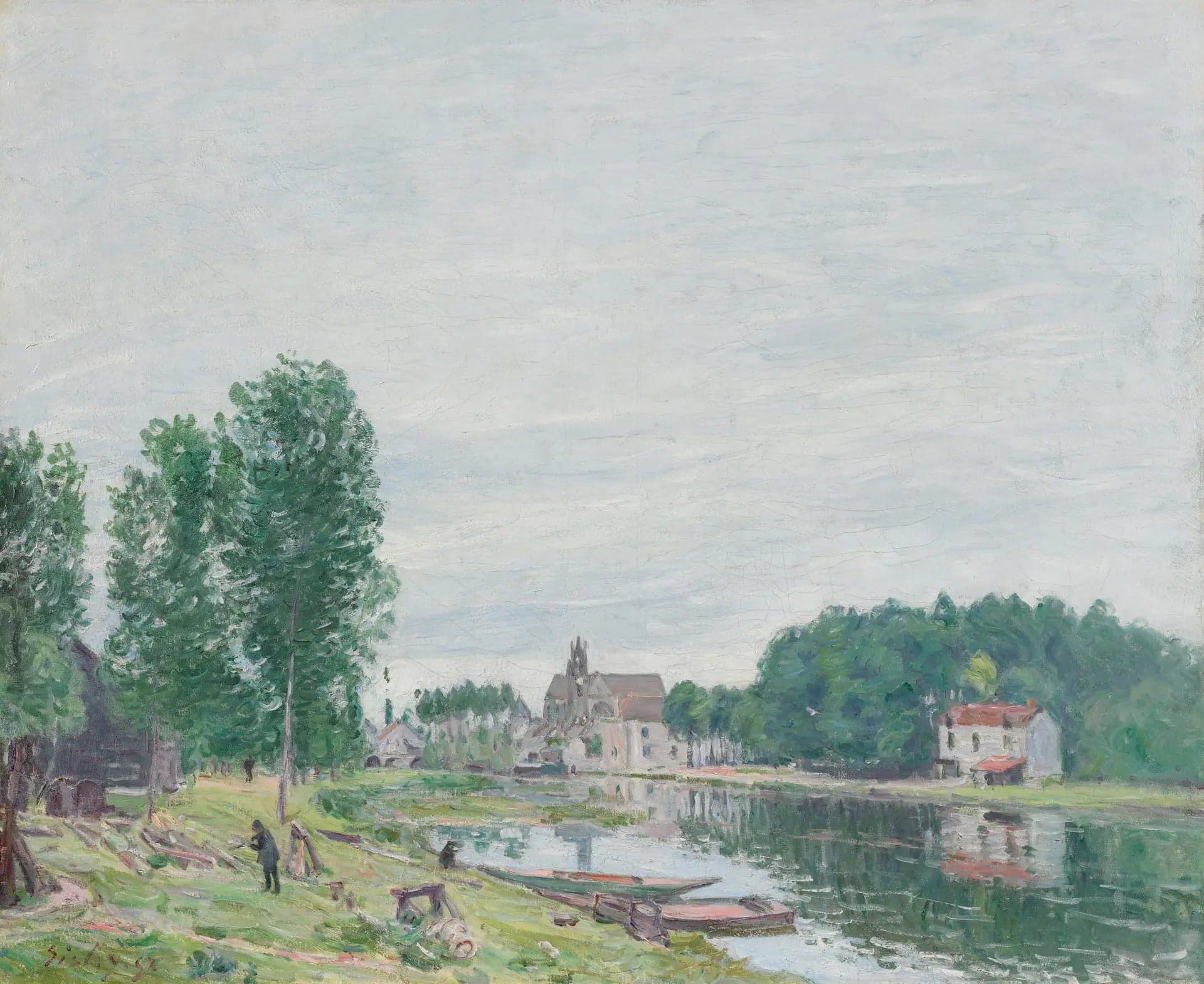 The Matrat Shipyard, Moret-Sur-Loing, Rainy Weather